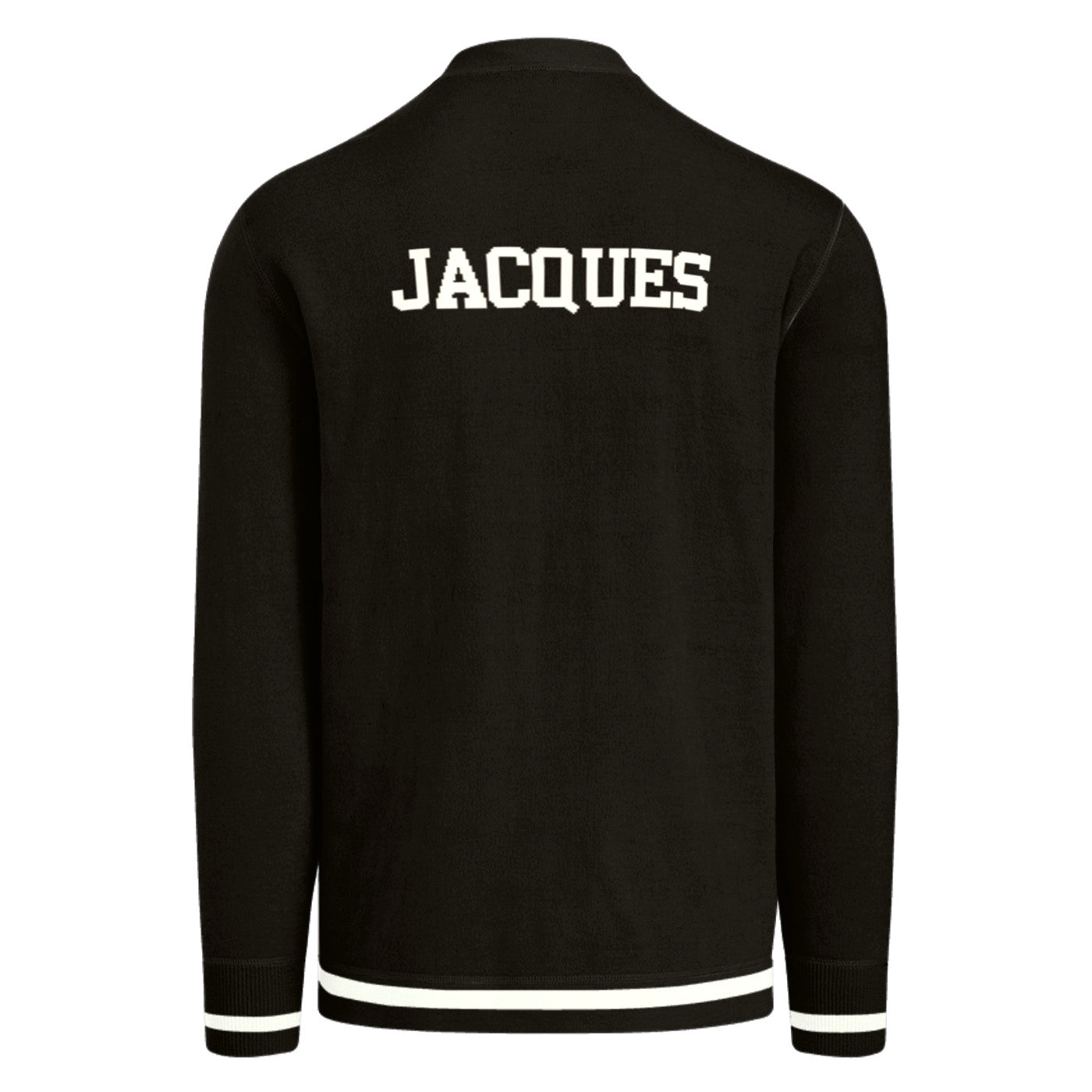 FAMILY ARTS ACADEMY LETTERMAN Merino Wool Cardigan by Mark Warren Jacques
