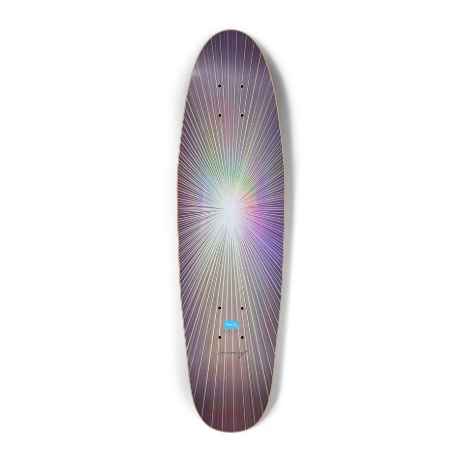 LUXURY CRUISER Holographic Skateboard Deck With Pure White MELLOW GRIP™ by Mark Warren Jacques